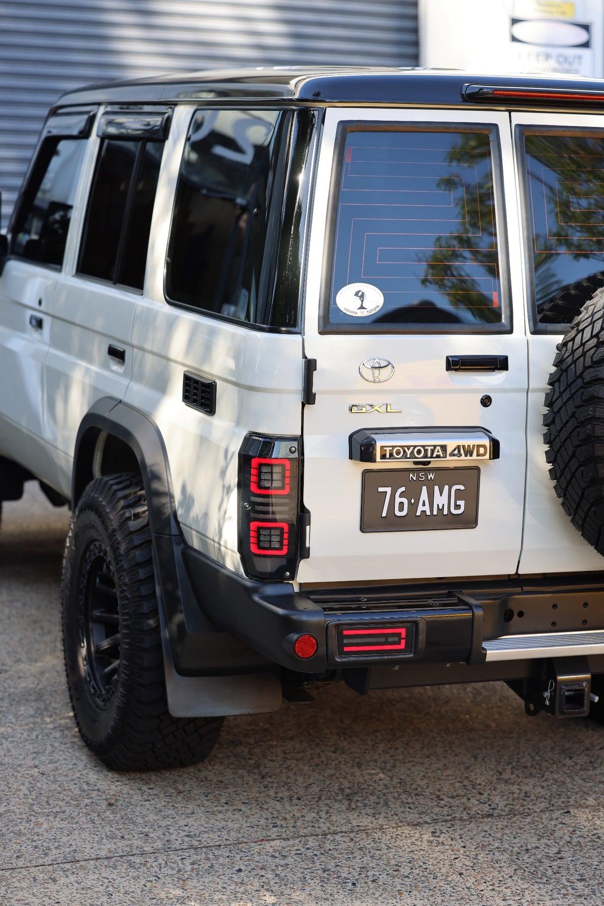 Smoked Halo LED Tail Lights + Rear Bar Lights Plug n Play for Toyota Landcruiser 76 Series