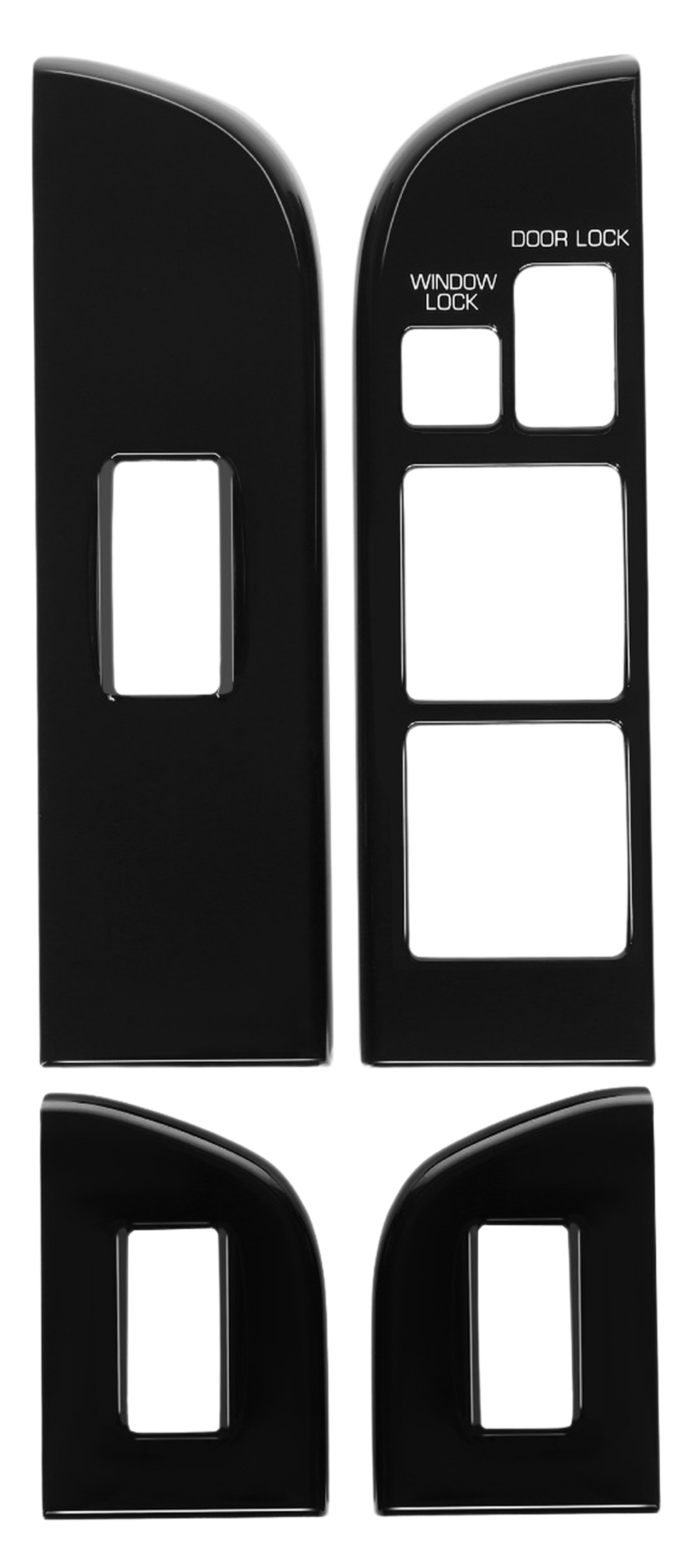 Black-out Window Switch Cover Kit to suit Toyota Landcruiser 76/79 Series Dual Cab