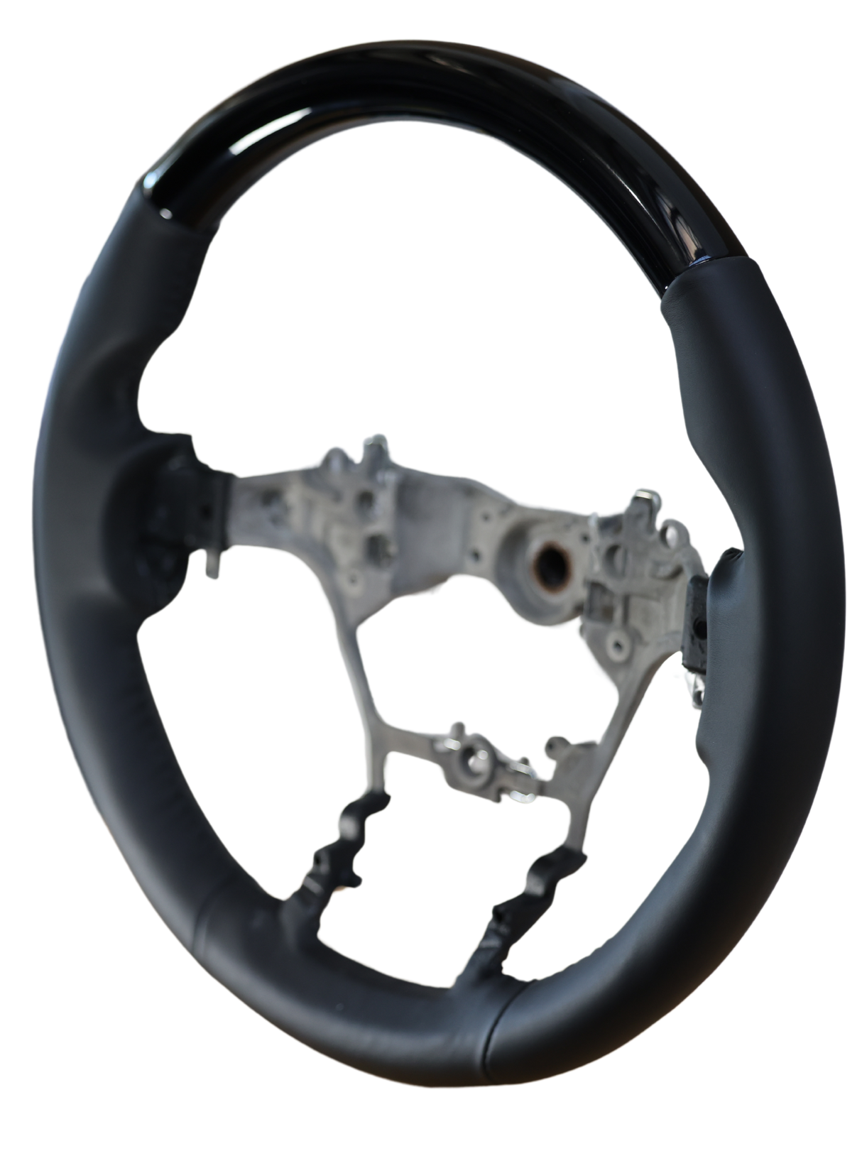 Gloss Black Edition Leather Steering Wheel Core for Toyota N80 Hilux, Fortuner & 70 Series