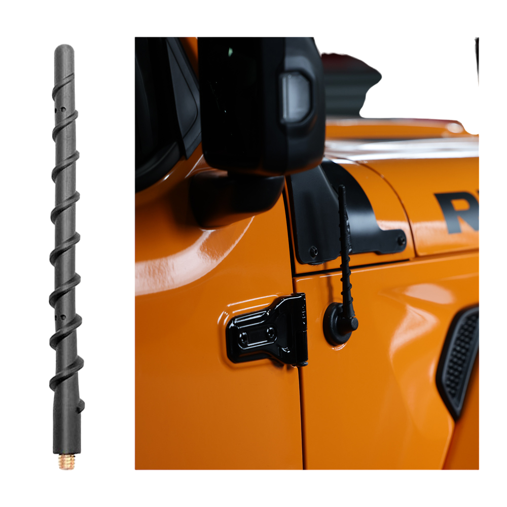 9 inch Spiral Antenna to suit Jeep Wrangler Gladiator Rubicon JK JKU JL JLU JT (2007-2021)