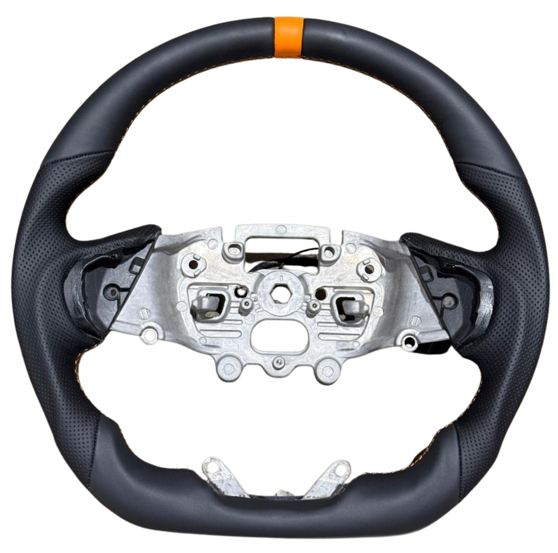 Sports Black Leather With Perforated Sides (Heated) Raptor Style Steering Wheel to suit Ford Ranger PX4