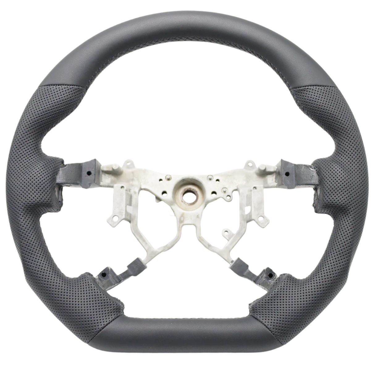 OEM Sports Grey Leather Perforated Steering Wheel Core