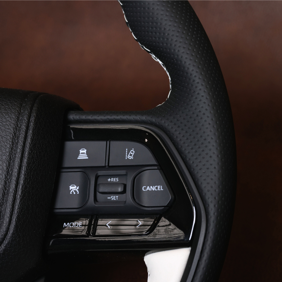 Vanilla White Limited Edition Leather Steering Wheel Upgrade Kit for Toyota