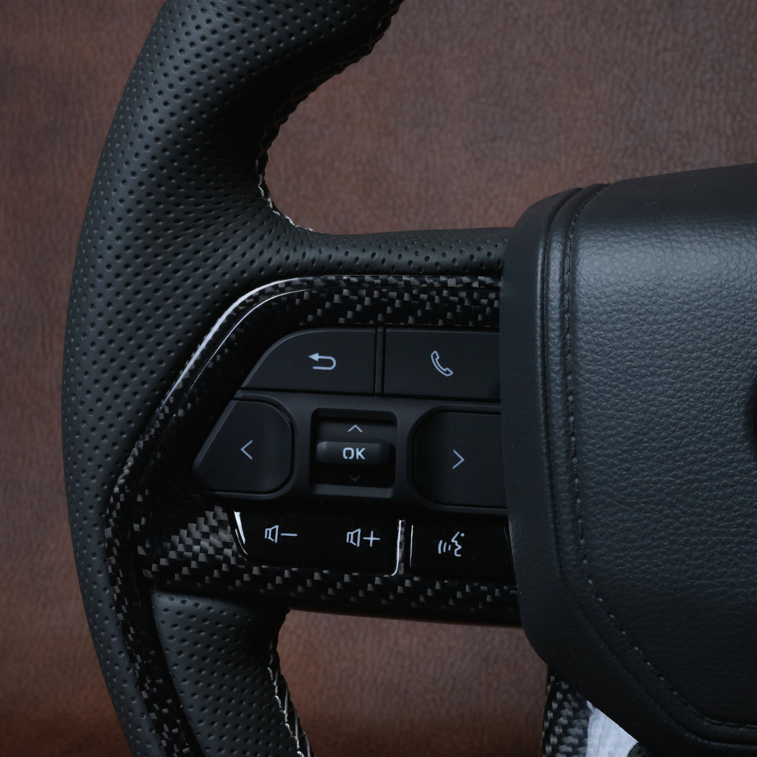 Elite Traditional Carbon Grey Leather Steering Wheel Upgrade Kit for Toyota