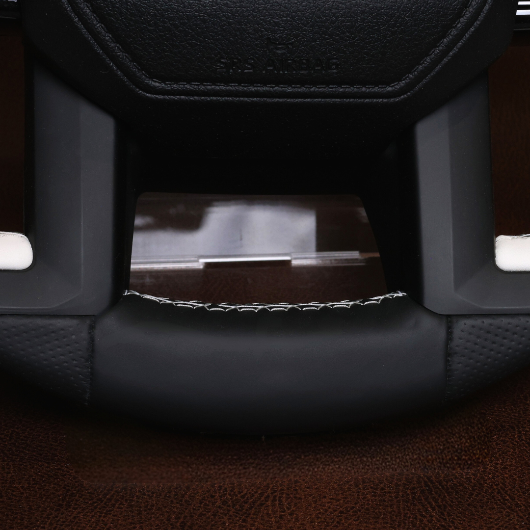 Vanilla White Limited Edition Leather Steering Wheel Upgrade Kit for Toyota