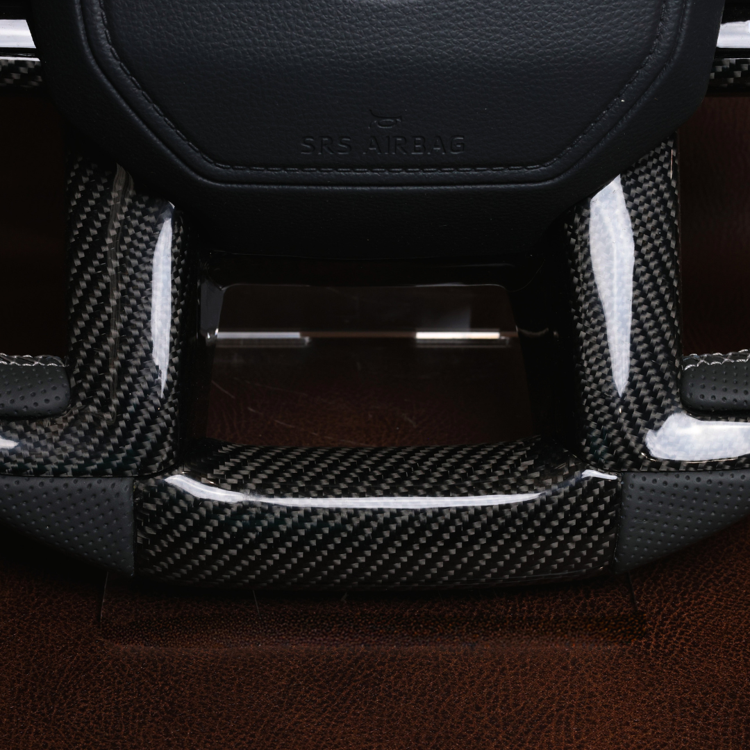 Elite Traditional Carbon Grey Leather Steering Wheel Upgrade Kit for Toyota