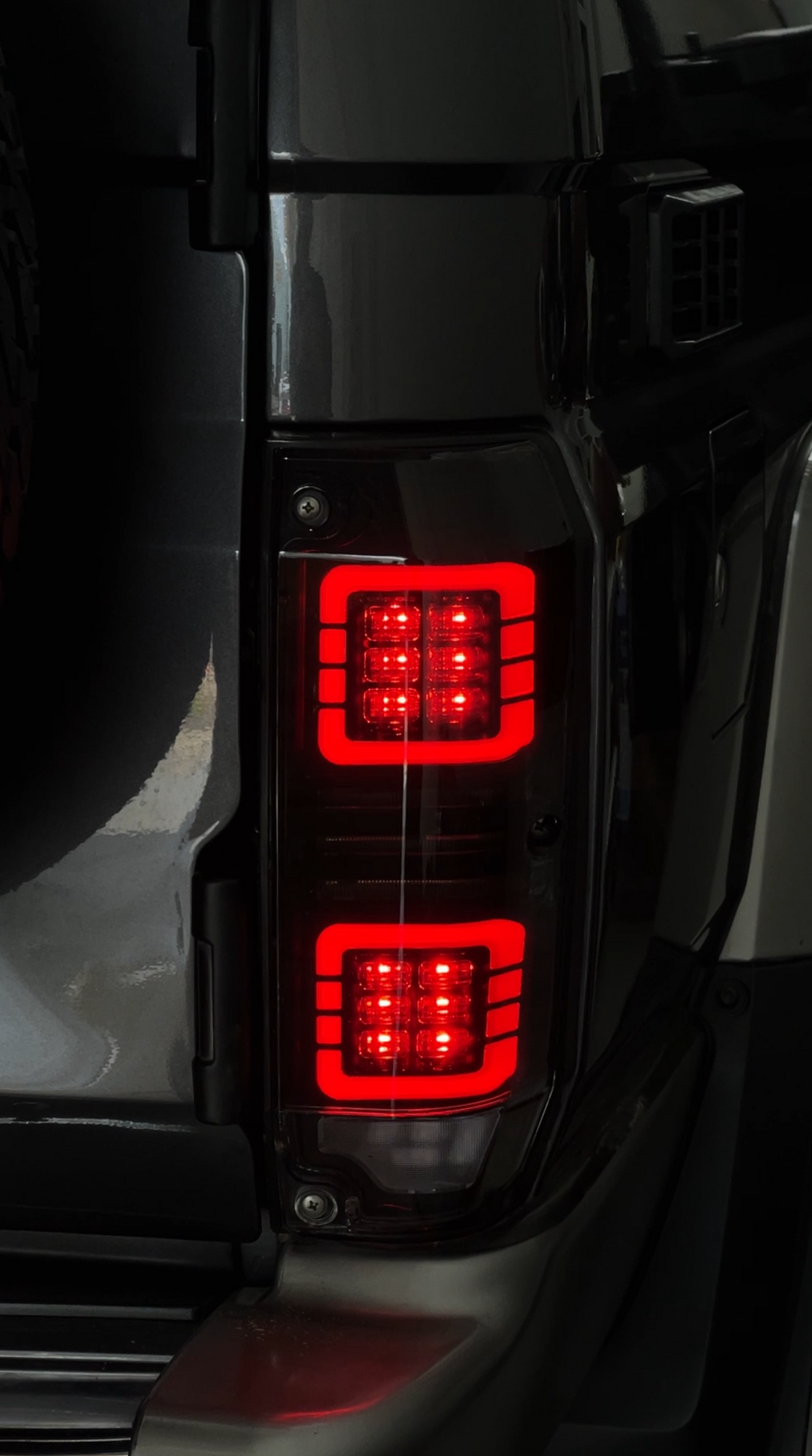 Smoked Halo LED Tail Lights Plug n Play for Toyota Landcruiser 76 Series