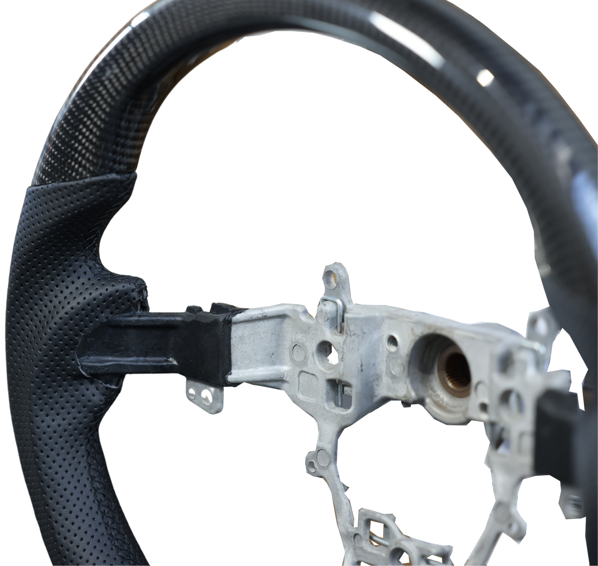 Traditional Carbon Black Leather Steering Wheel Core to Suit Suzuki Jimny 2018+