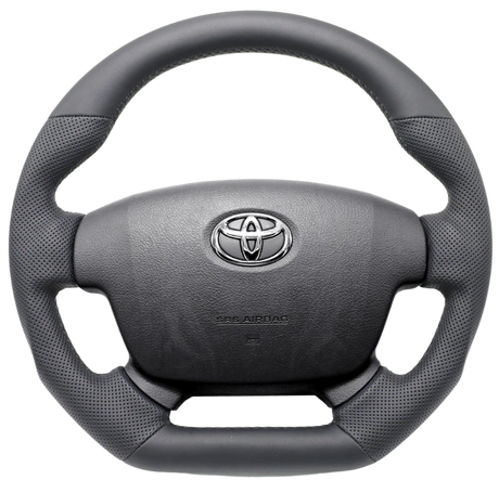 OEM Sports Grey Leather Perforated Steering Wheel Core