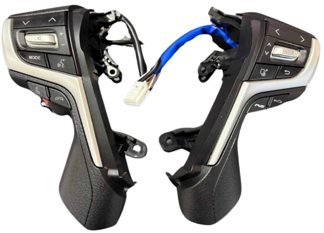 Black Steering Wheel Controls to suit LandCruiser 200 Series GX/GXL 2016+
