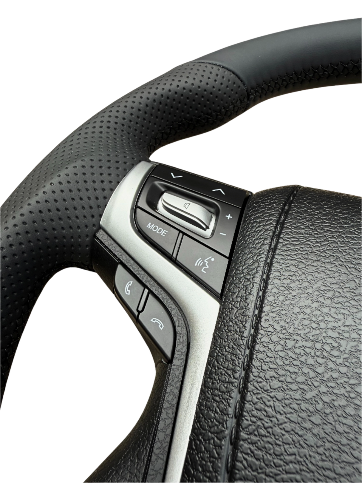 Sports Black Leather with Perforated Sides 200 Style Steering Wheel Upgrade Kit for Toyota