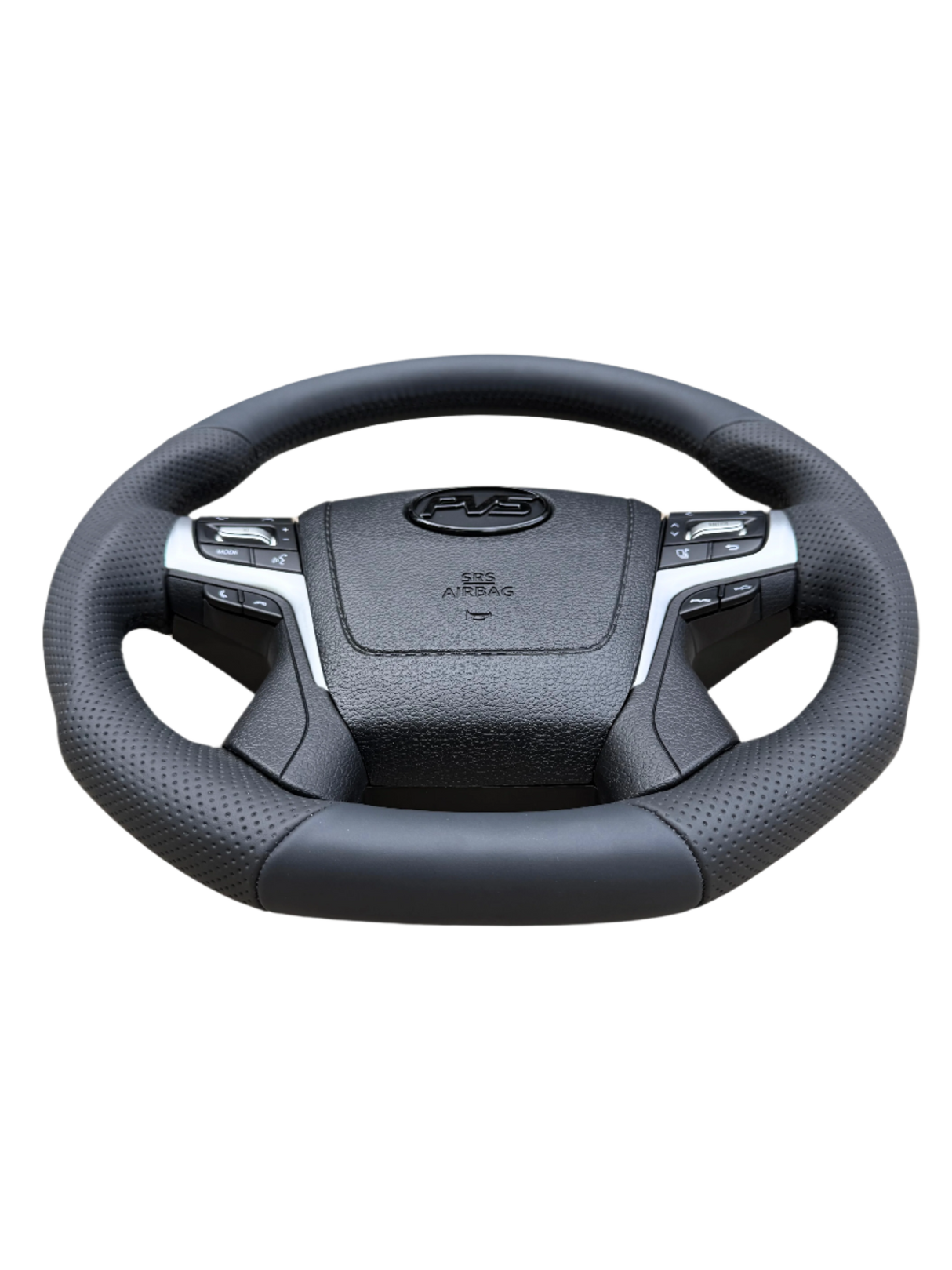 Sports Black Leather with Perforated Sides 200 Style Steering Wheel Upgrade Kit for Toyota