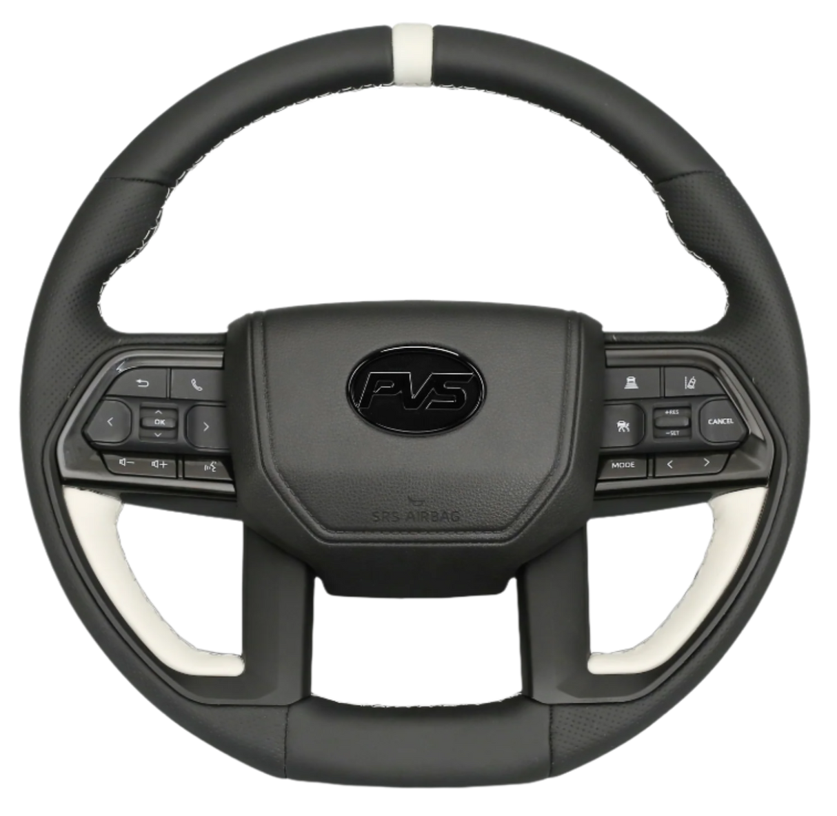 Vanilla White Limited Edition Leather Steering Wheel Upgrade Kit for Toyota