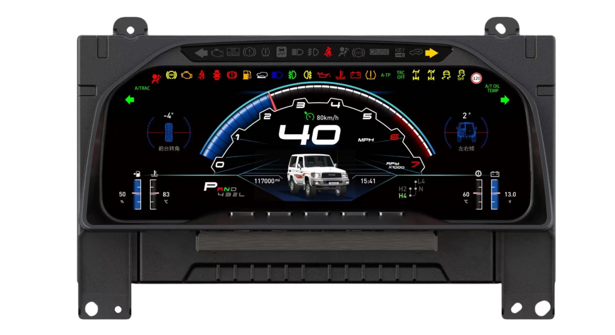 Digital Dash Cluster to suit Toyota LandCruiser 70 Series (2010-2016)