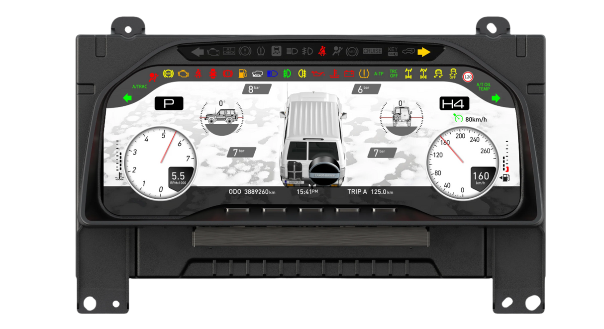 Digital Dash Cluster to suit Toyota LandCruiser 70 Series (2010-2016)