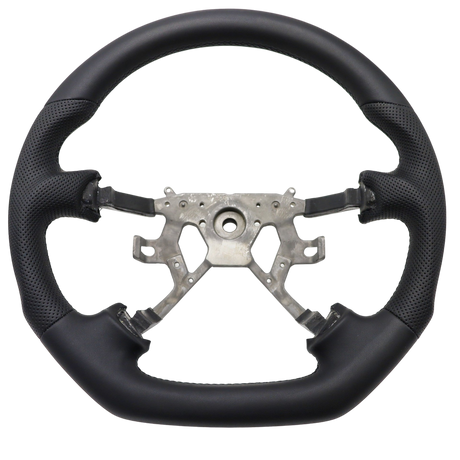 Sports Black Leather With Perforated Sides Steering Wheel Core for Nissan Y61 GU Patrol