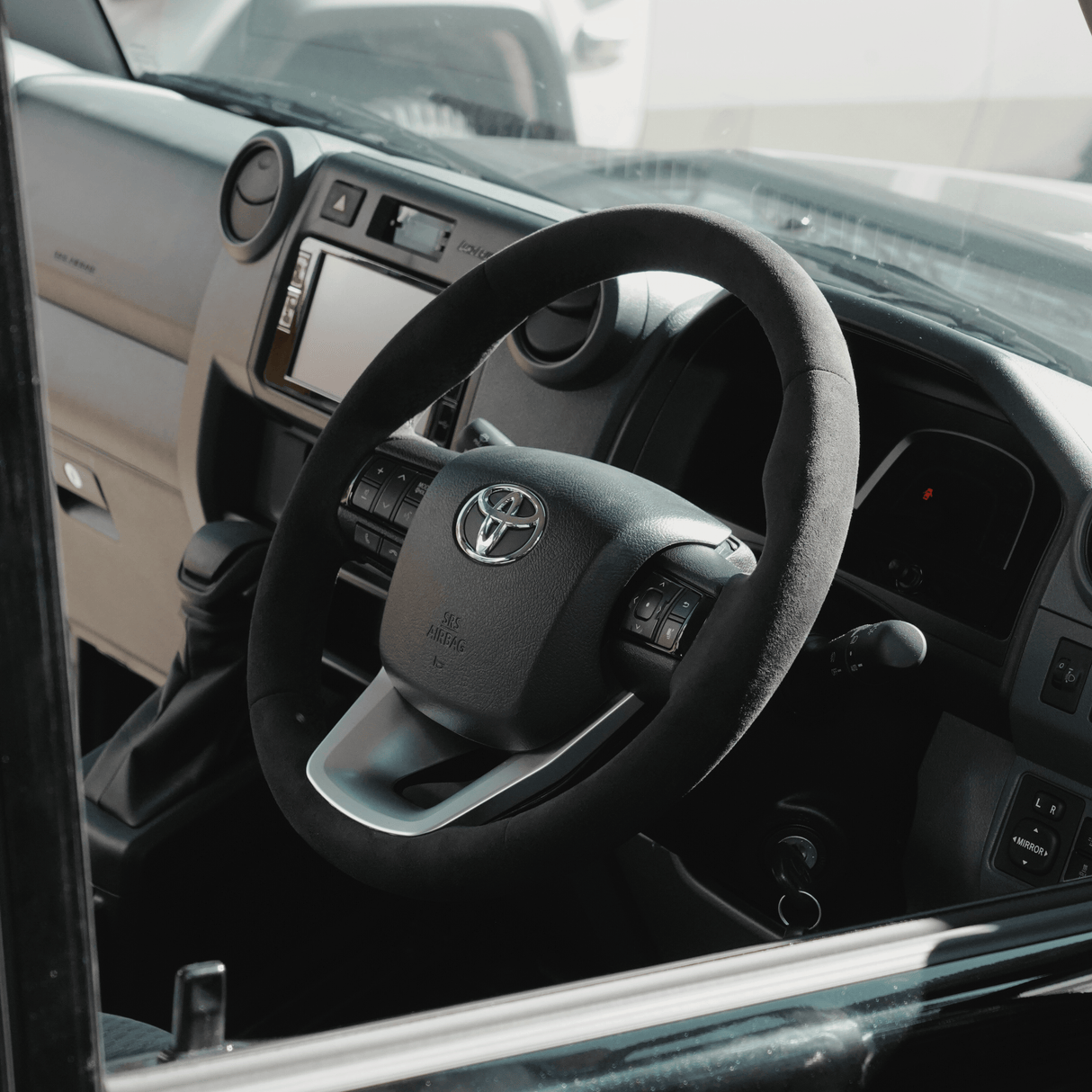 Basic Black Alcantara Steering Wheel Core for Toyota N80 Hilux, Fortuner & 70 Series