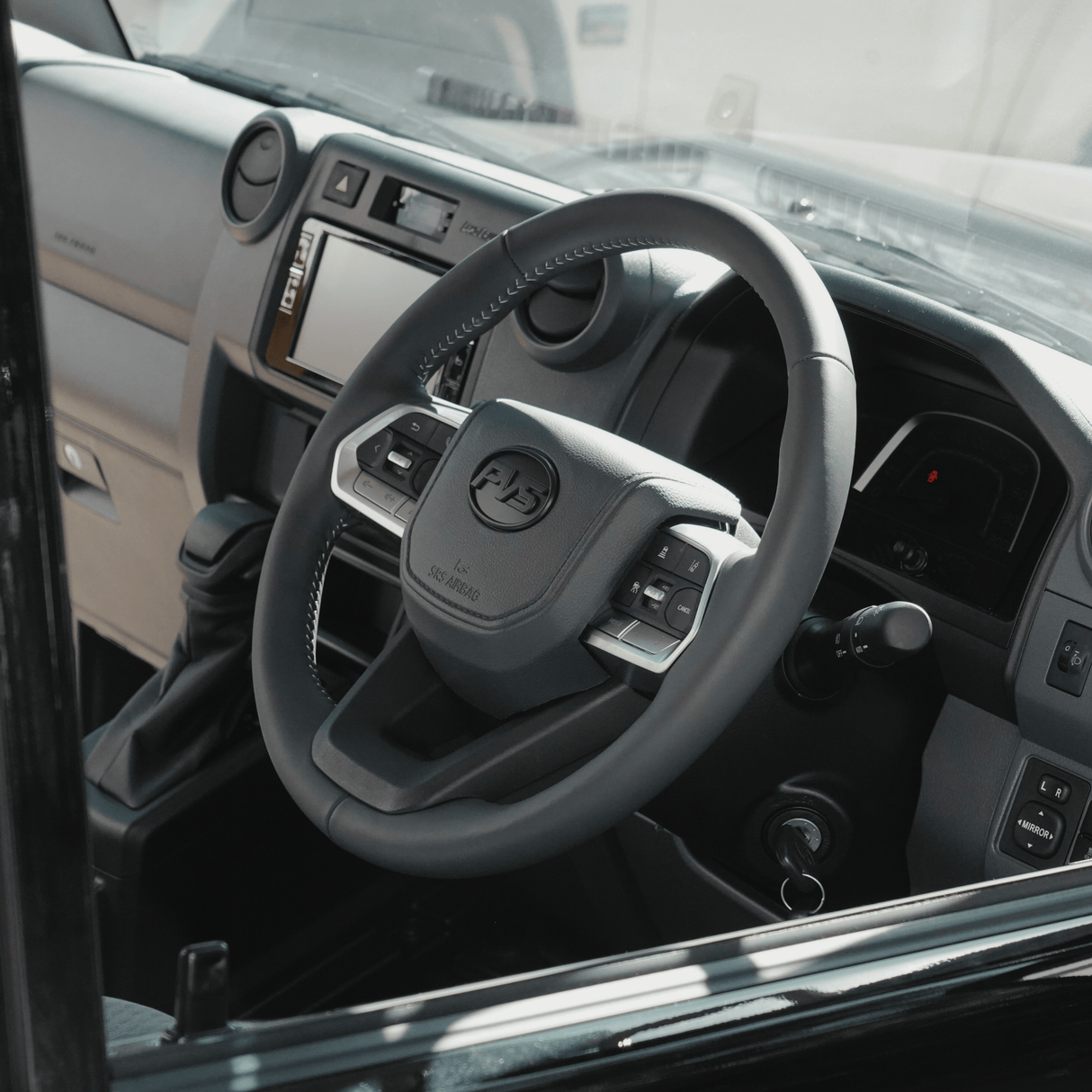 Basic Grey Leather 300 Style Steering Wheel Upgrade Kit for Toyota