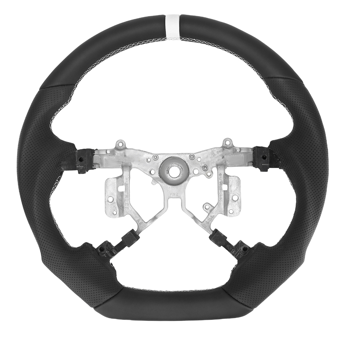 White Limited Edition Leather with Perforated Sides Steering Wheel to suit Toyota Hilux N70 Facelift (06/2011-04/2015)