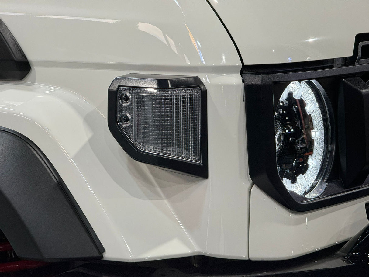 Clear/Crystal Turn Signal Side Marker + Front Corner Indicator Combo to suit Toyota LandCruiser 70 Series (09/2023+)