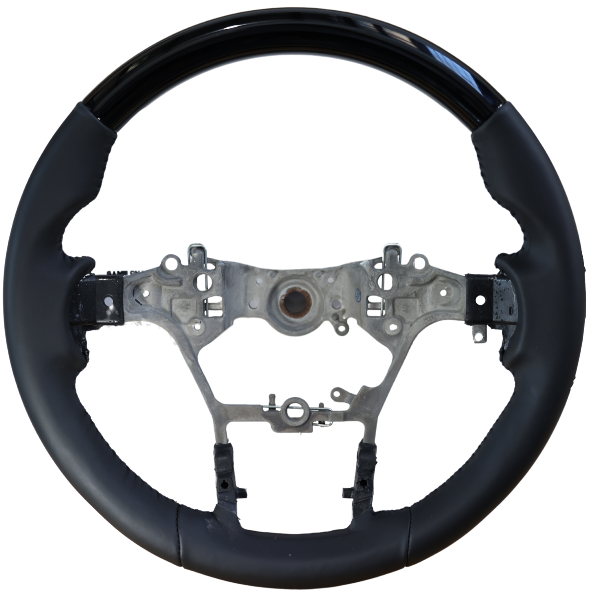 Gloss Black Edition Leather Steering Wheel Core for Toyota N80 Hilux, Fortuner & 70 Series