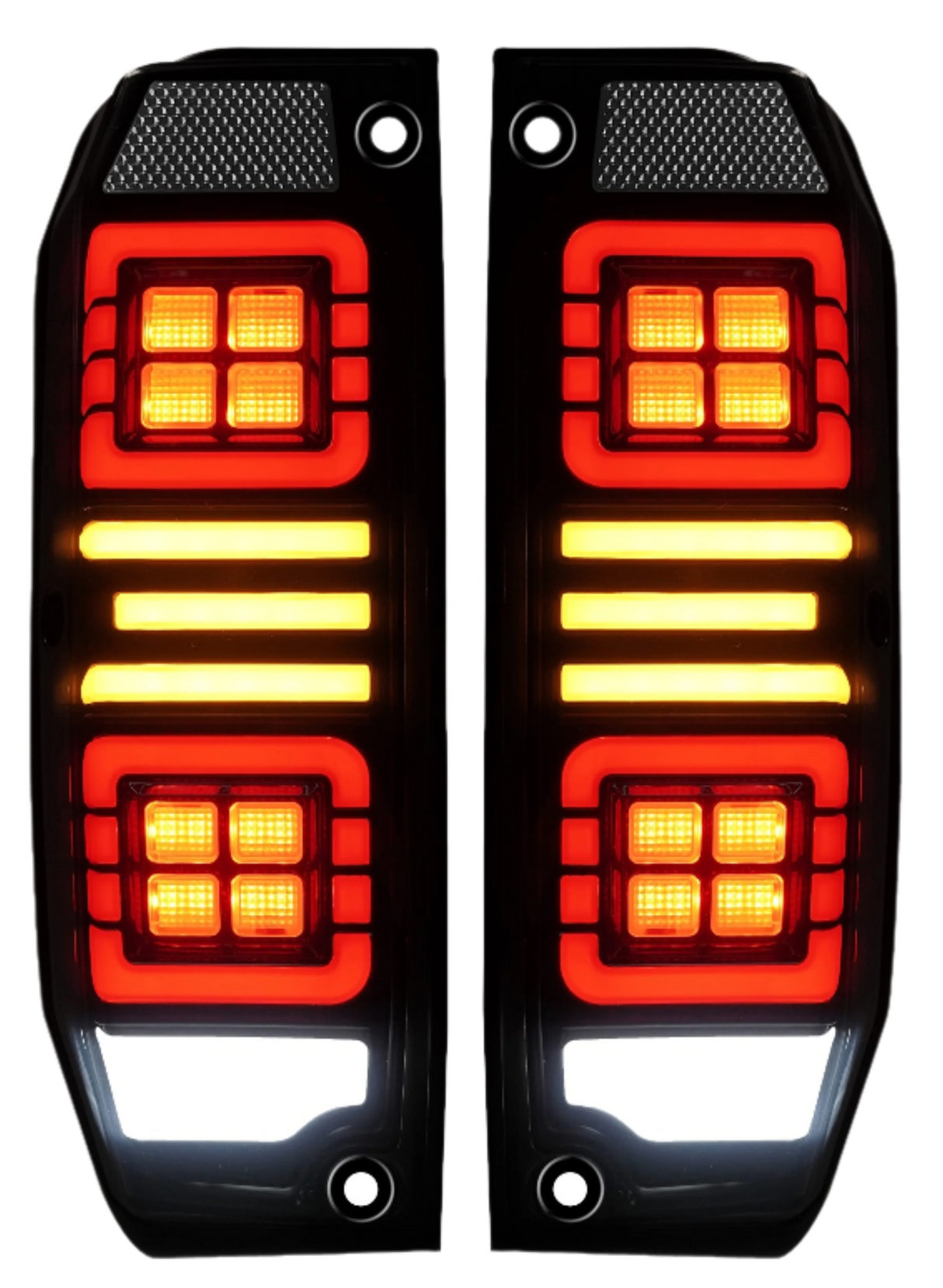 Smoked Halo LED Tail Lights Plug n Play for Toyota Landcruiser 76 Series