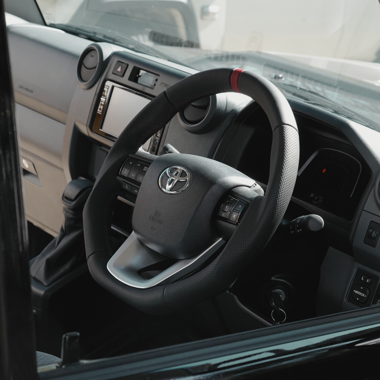 GRS Merlot Red Leather Steering Wheel Core for Toyota N80 Hilux, Fortuner & 70 Series