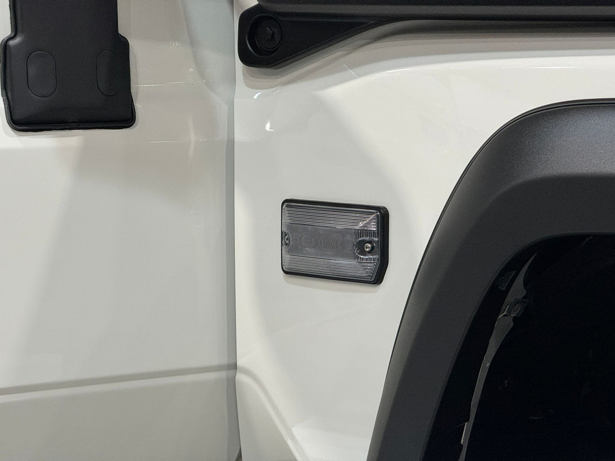 Clear/Crystal Turn Signal Side Marker + Front Corner Indicator Combo to suit Toyota LandCruiser 70 Series (09/2023+)