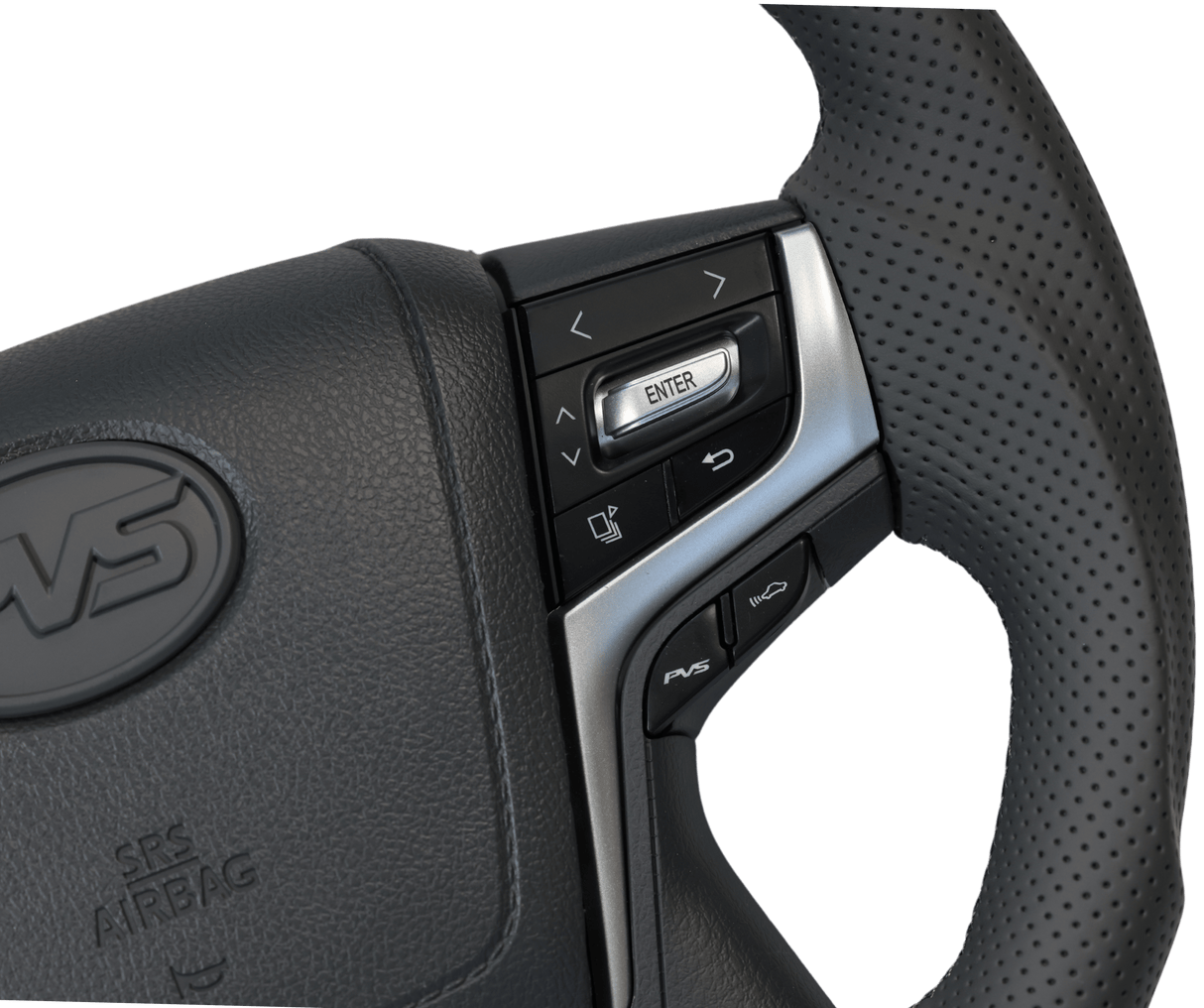 Sports Grey Leather with Perforated Sides 200 Style Steering Wheel Upgrade Kit for Toyota