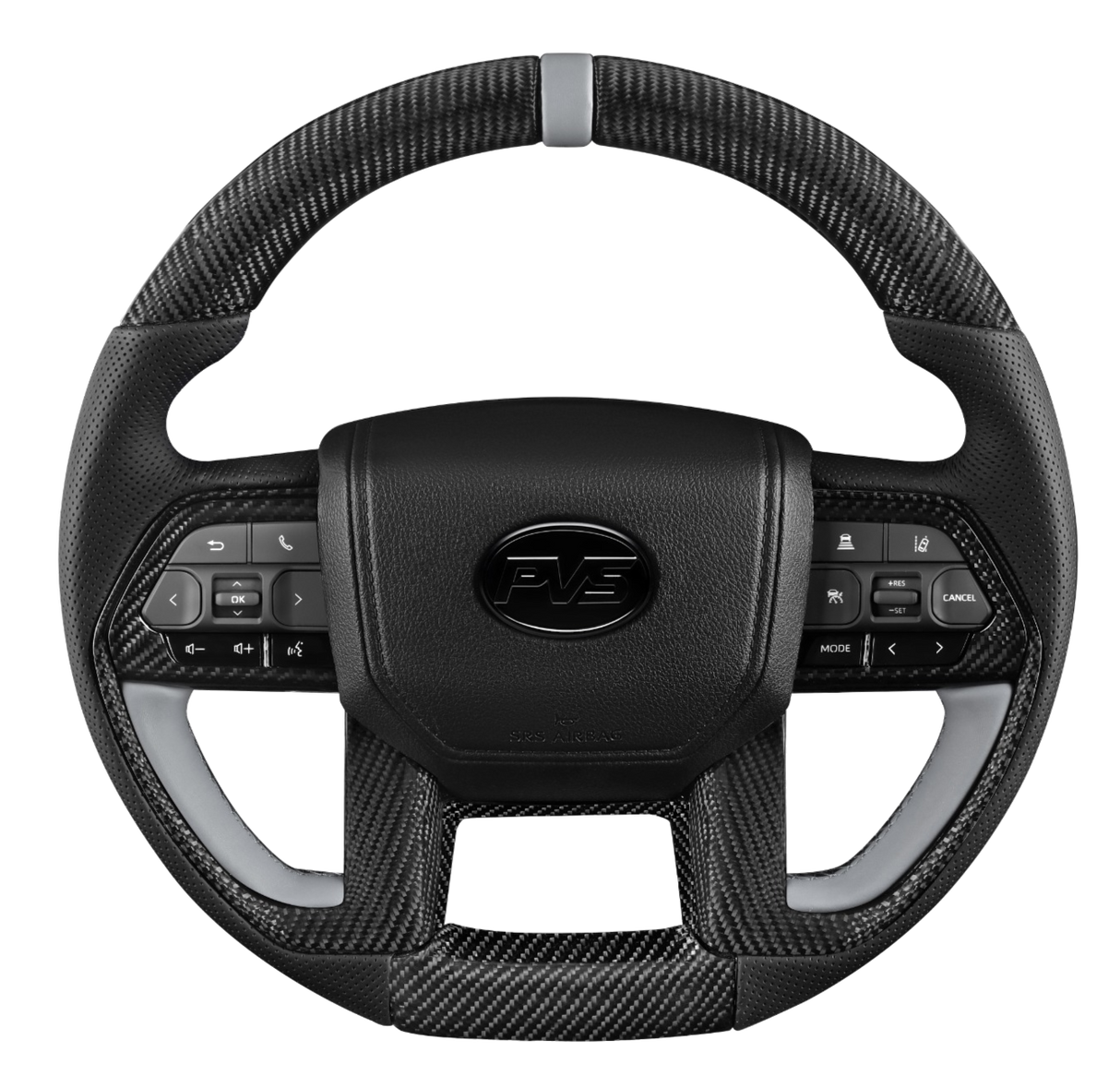 Graphite Elite Traditional Carbon Black Leather Steering Wheel Upgrade Kit for Toyota