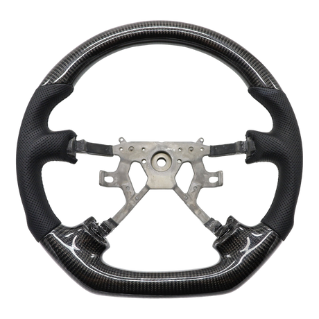 Classic Carbon Black Leather/Perforated Sides Steering Wheel Core for Nissan Y61 GU Patrol