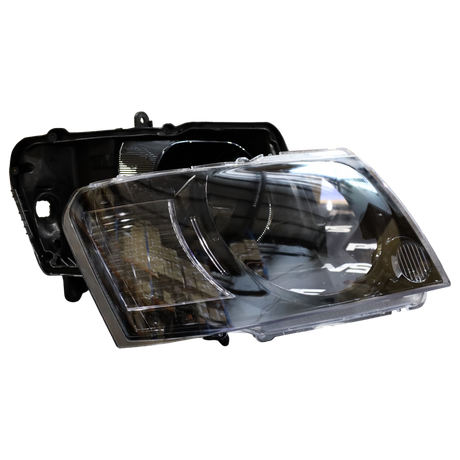 DIY Black Open Unsealed Headlight Housings to suit Nissan Y61 GU Patrol Series 4 (PAIR) | Clearance