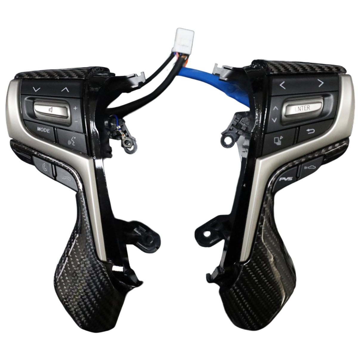 Traditional Carbon Fibre Steering Wheel Controls to suit LandCruiser 200 Series GX/GXL 2016+