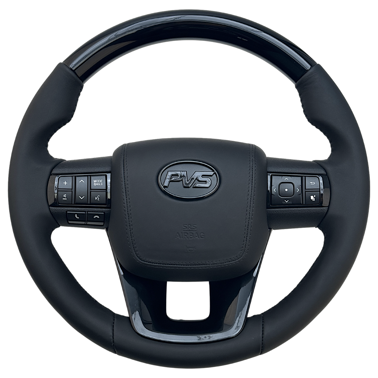 Gloss Black Edition Leather 70th Anniversary Style Steering Wheel Upgrade Kit for Toyota