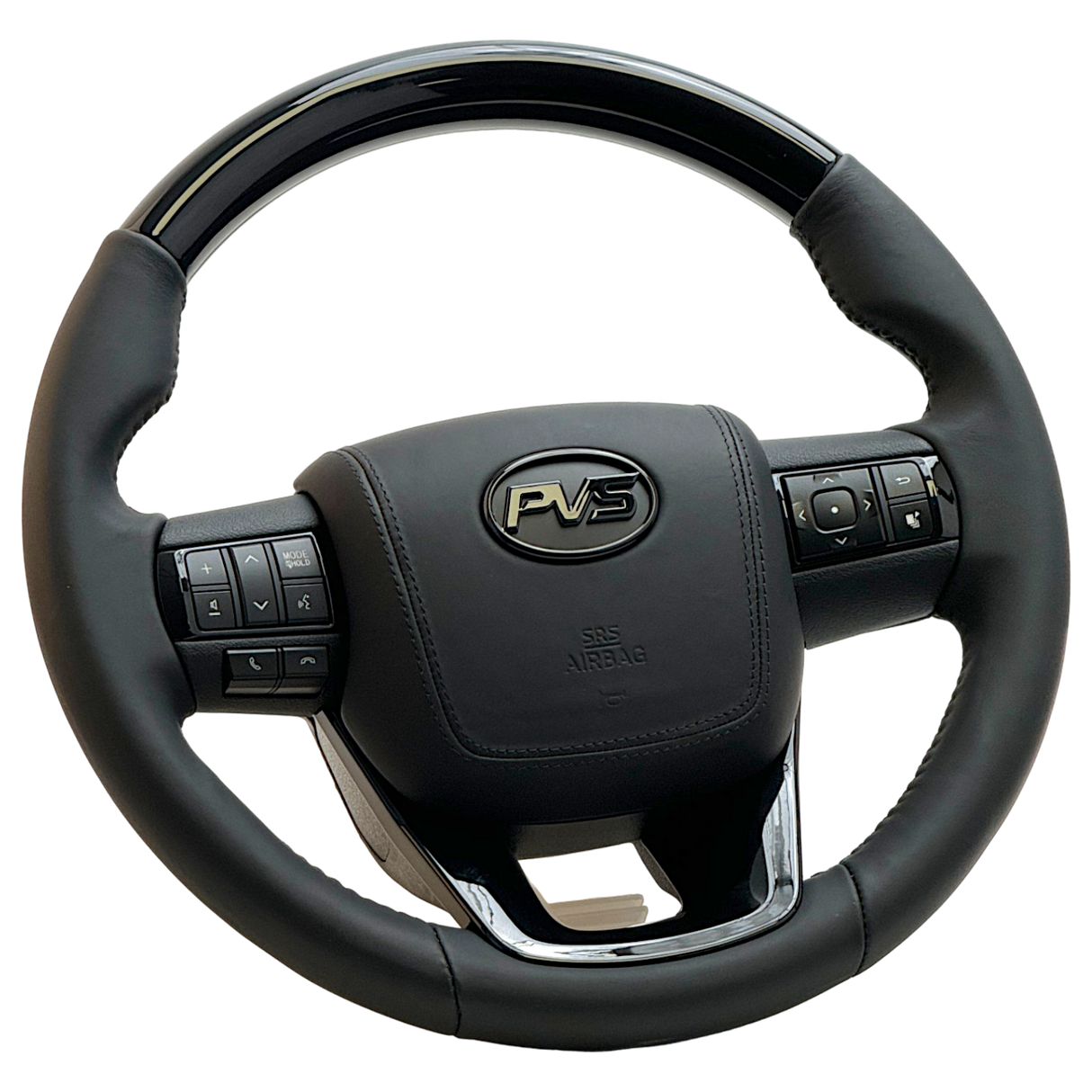 Gloss Black Edition Leather 70th Anniversary Style Steering Wheel Upgrade Kit for Toyota