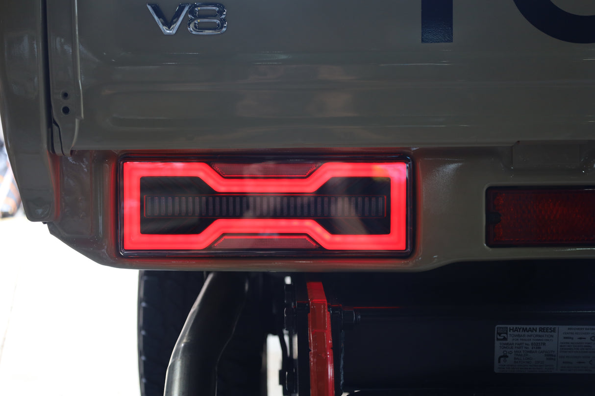 Clear LED Tail Lights Plug n Play for LandCruiser 79 Series/Hilux Genuine Toyota Tray or Tub