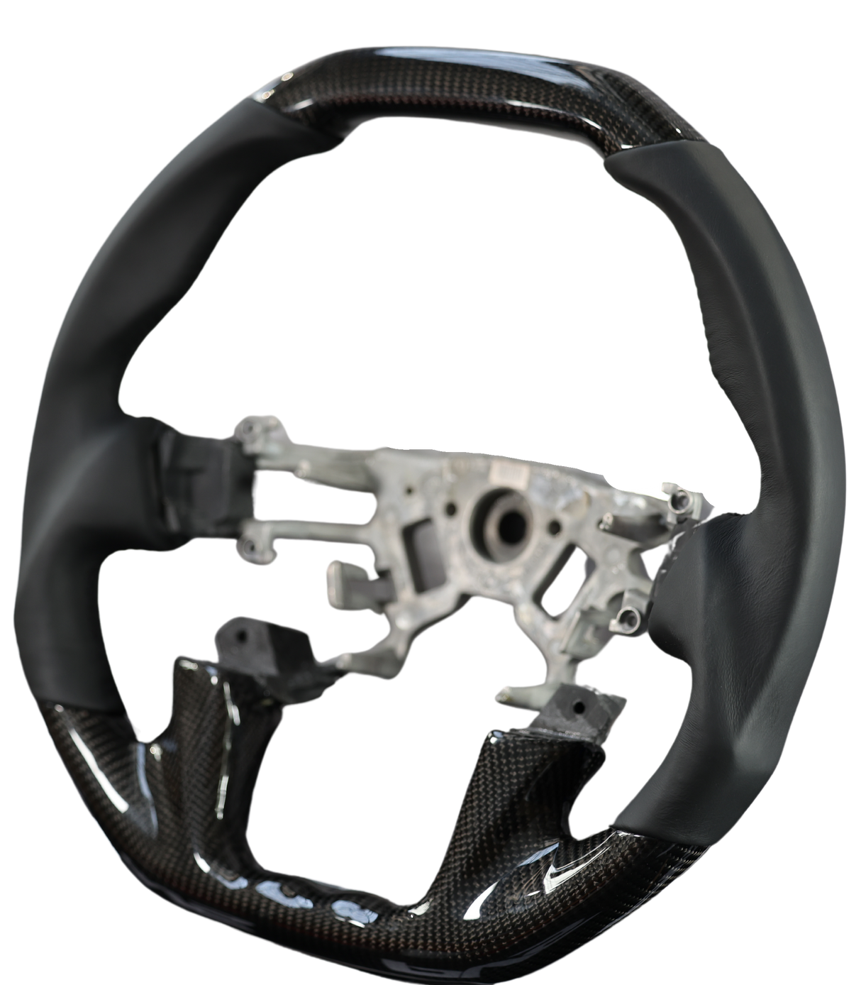 *CLEARANCE* Classic Carbon Black Leather Steering Wheel Core to suit Nissan Y62 Patrol 2013-2017