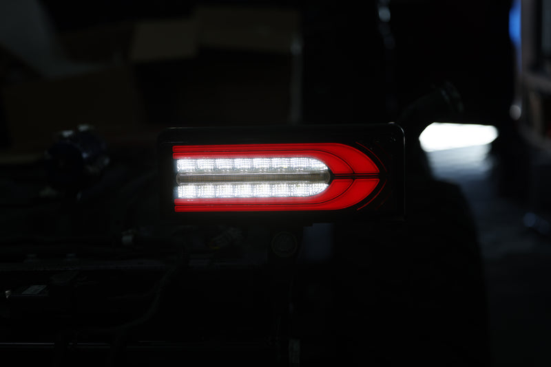 G-Wagon Style LED Tail Lights Plug n Play for Genuine Toyota Tray or Tub