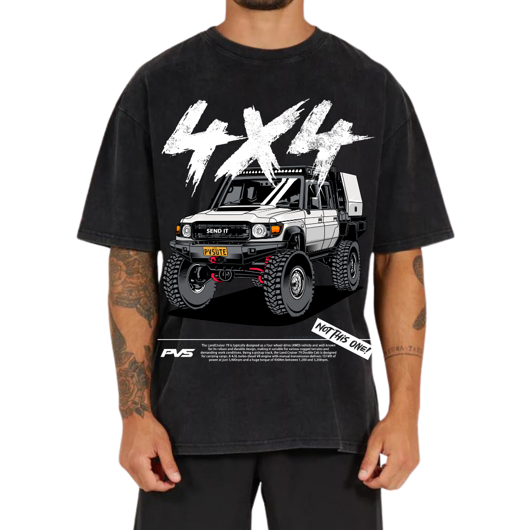 PVS 4x4 Washed Black T-Shirt