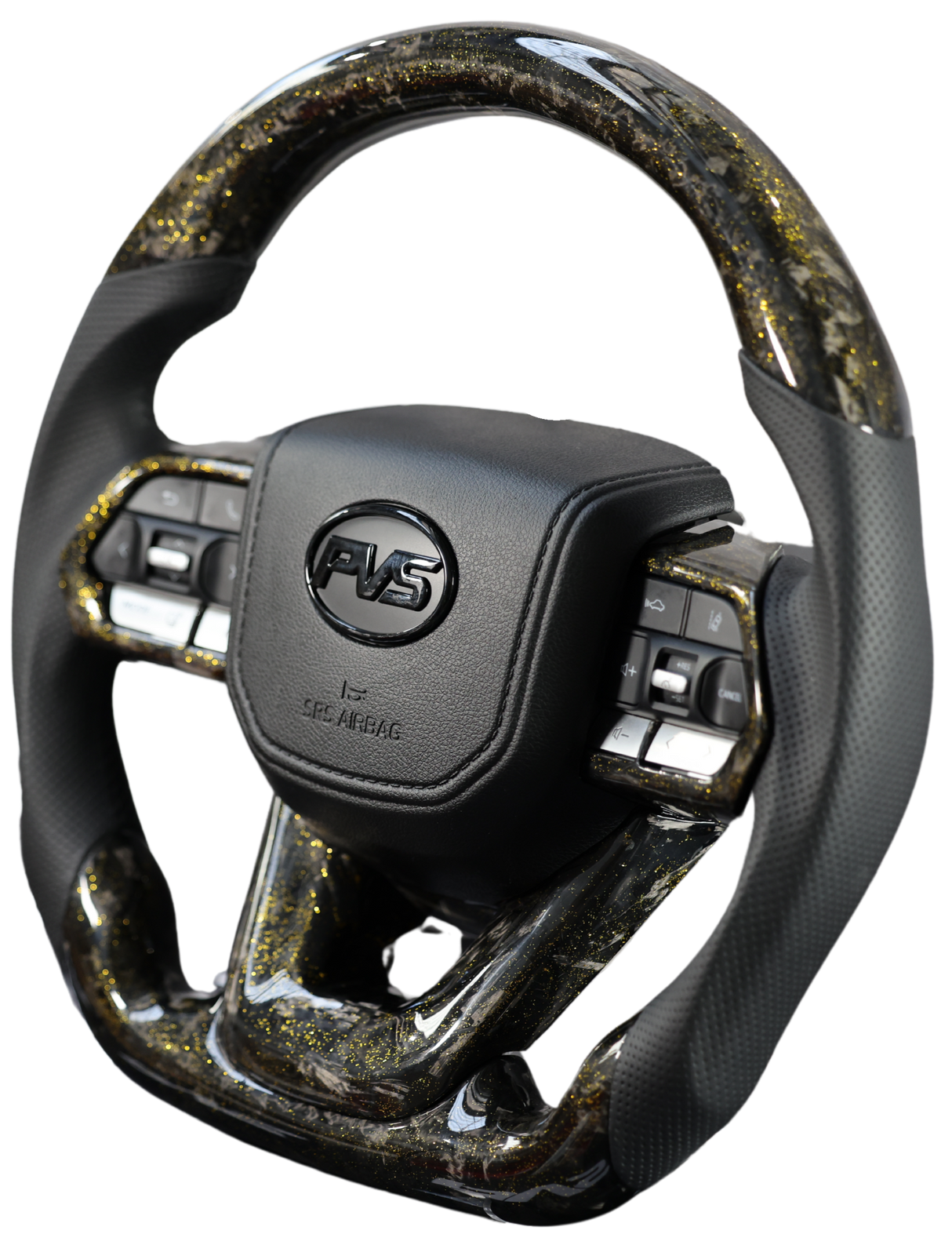 *CLEARANCE* Forged Carbon Gold Flake Steering Wheel Upgrade Kit For Toyota