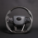 Elite Traditional Carbon Grey Leather 300 Style Steering Wheel Upgrade Kit for Toyota