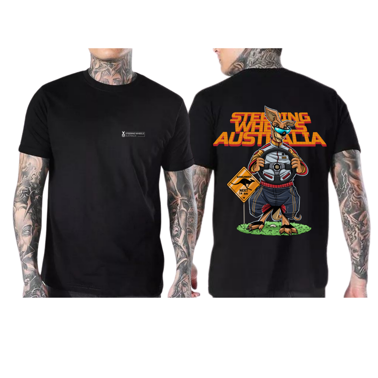 Steering Wheels Australia Black T-Shirt