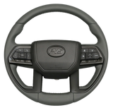 Basic Grey Leather Steering Wheel Upgrade Kit for Toyota