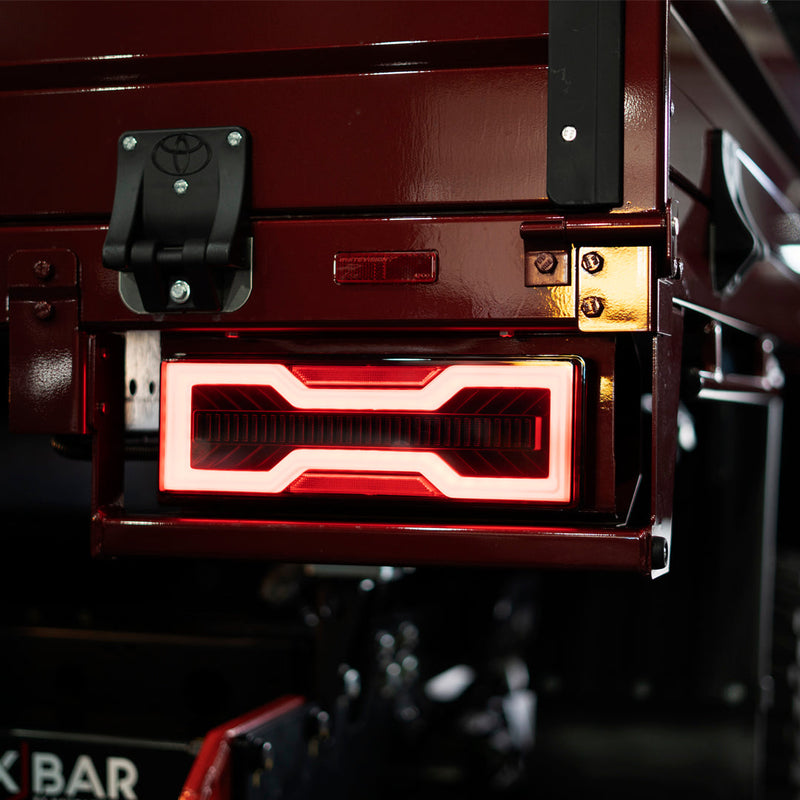 Smoked LED Tail Lights Plug n Play for LandCruiser 79 Series/Hilux Genuine Toyota Tray or Tub **PRE-ORDER FOR MAY**