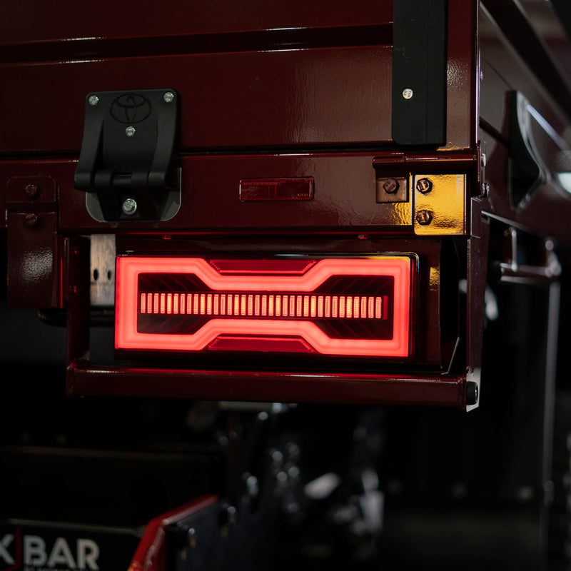 Smoked LED Tail Lights Plug n Play for LandCruiser 79 Series/Hilux Genuine Toyota Tray or Tub **PRE-ORDER FOR MAY**