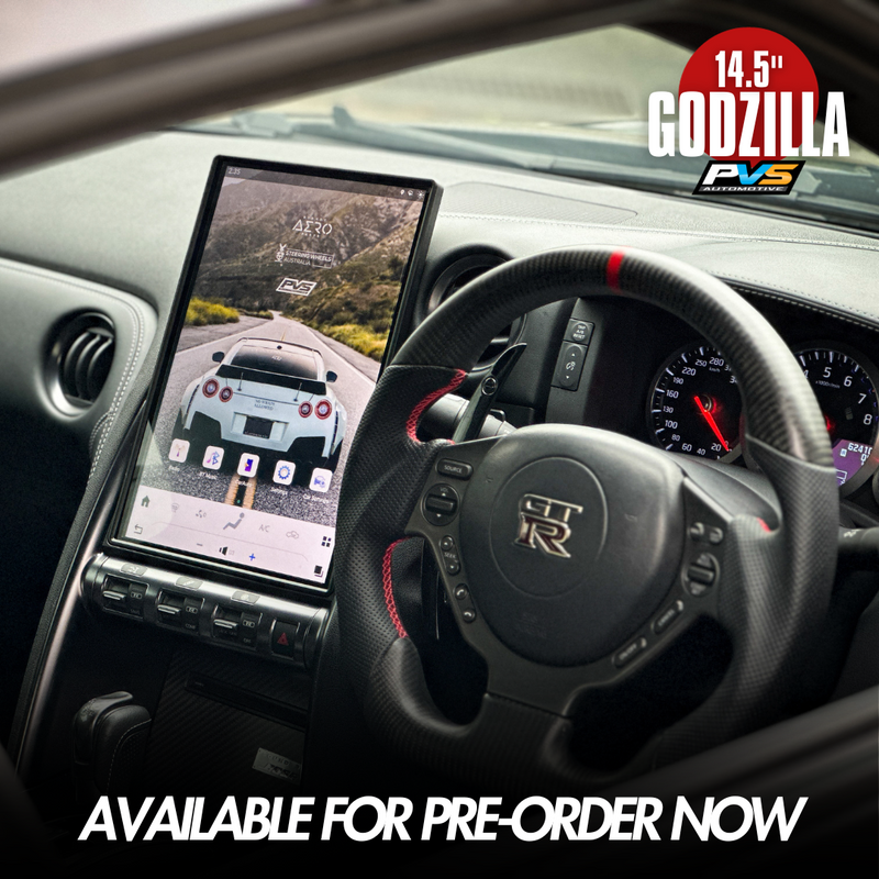 Godzilla 14.5″ Wireless Apple CarPlay & Android Auto for Nissan R35 GT