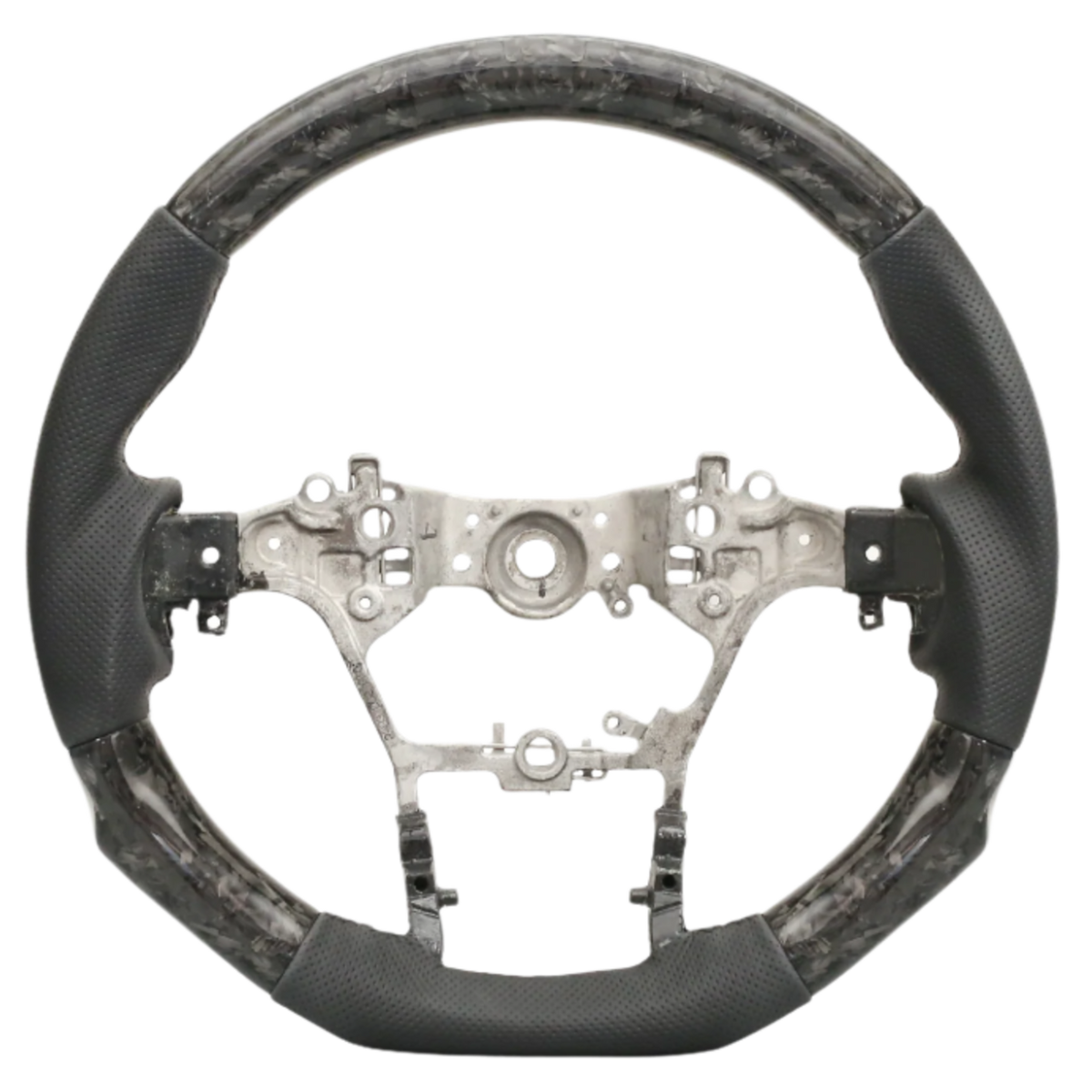 GRS Black Leather/ Forged Carbon Steering Wheel Core for N80 Hilux ...