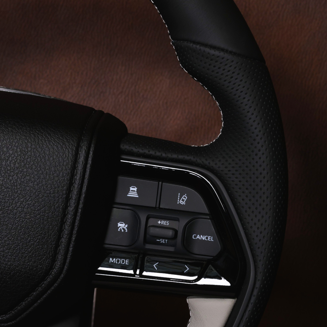 Silver Limited Edition V6 Tundra Style Leather Steering Wheel Upgrade Kit for Toyota