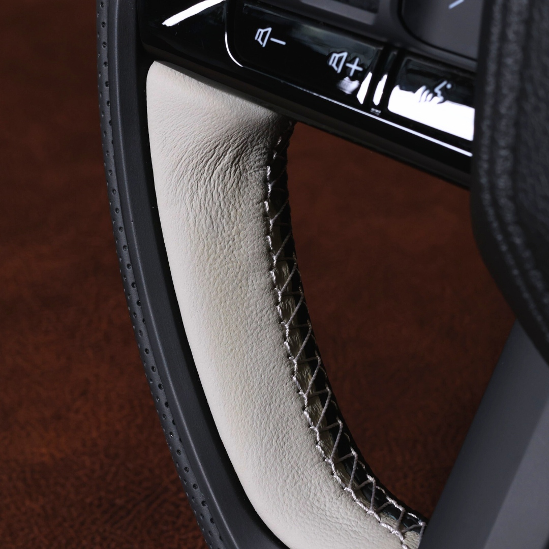 Silver Limited Edition V6 Tundra Style Leather Steering Wheel Upgrade Kit for Toyota