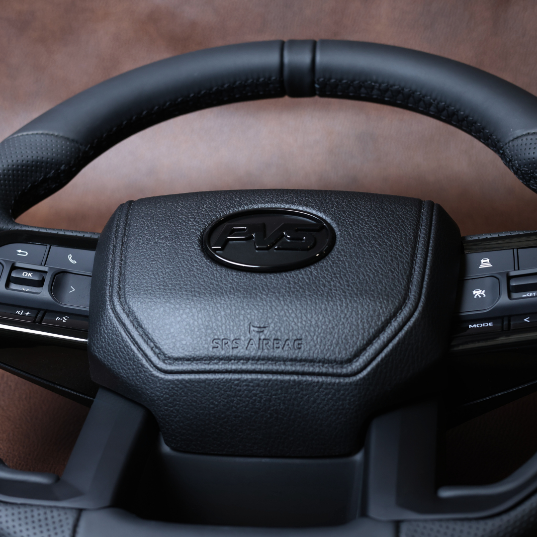 Black Limited Edition V6 Tundra Style Leather Steering Wheel Upgrade Kit for Toyota